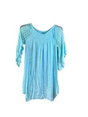 South Main Boutique Coastal Blue Lace Women’s Size Medium Dress